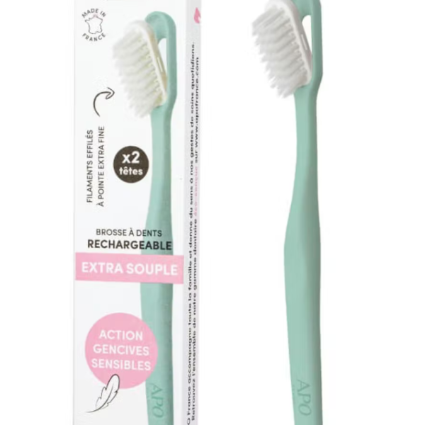 Brosse à dents extra souple à tête rechargeable