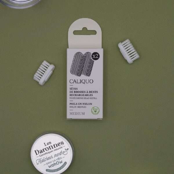 2 têtes de brosse à dents medium Caliquo
