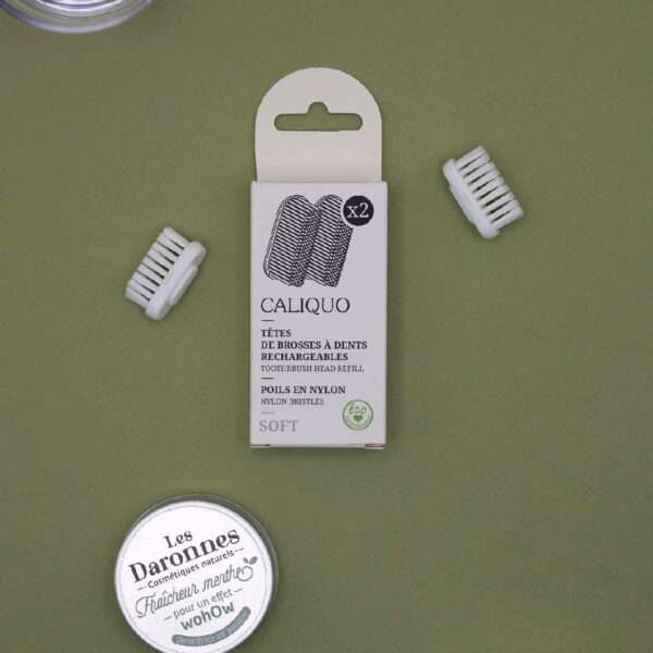 2 têtes de brosse à dents souple Caliquo